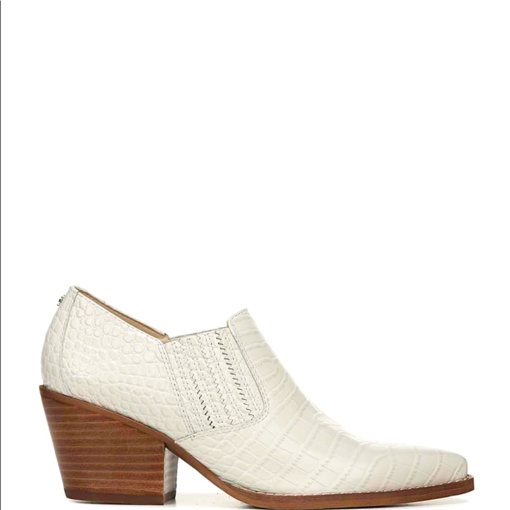 Sam Edelman Walden Leather Crocodile- Embossed  Bootie Sz 7M